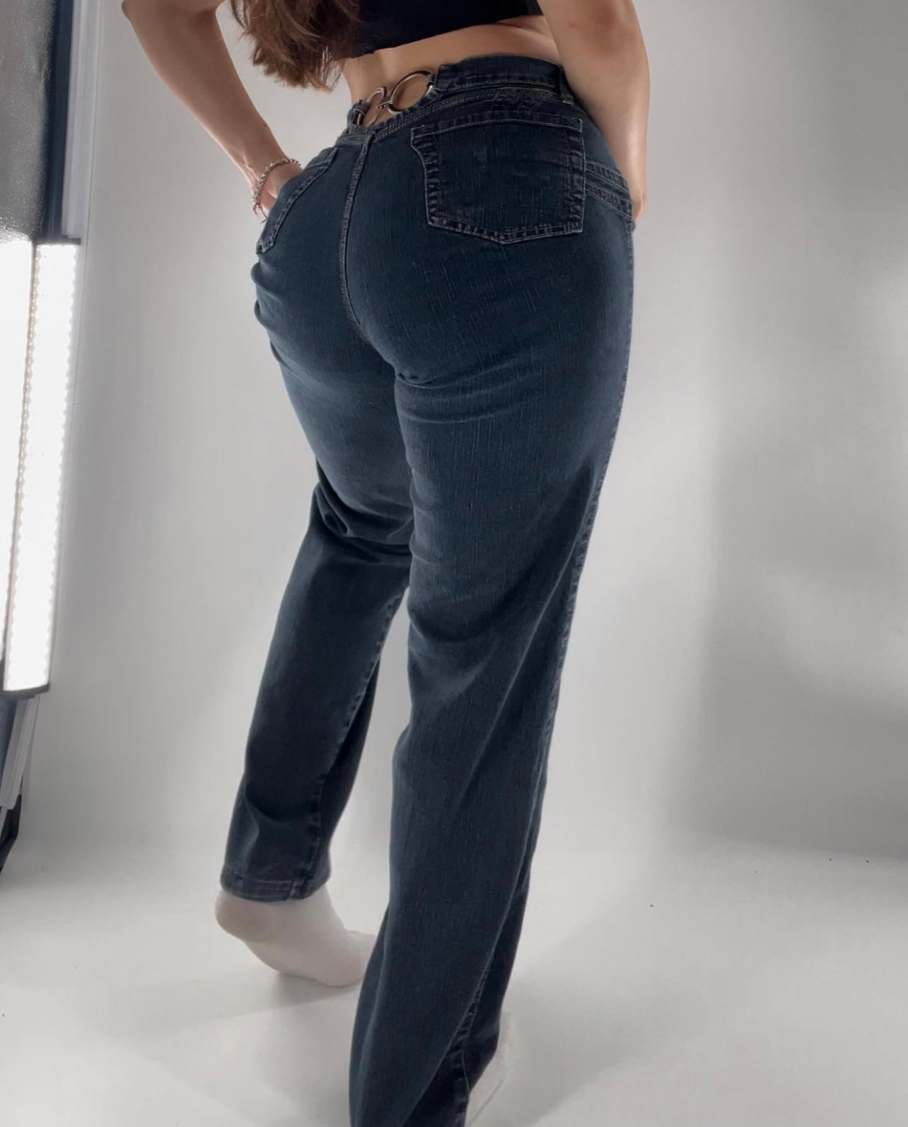 90’s O - Ring Back Detail Jeans (EU Size 46)