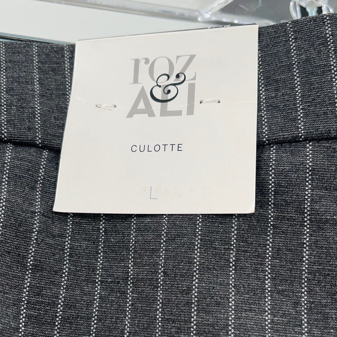 ROZ & ALI pinstripe grey pants