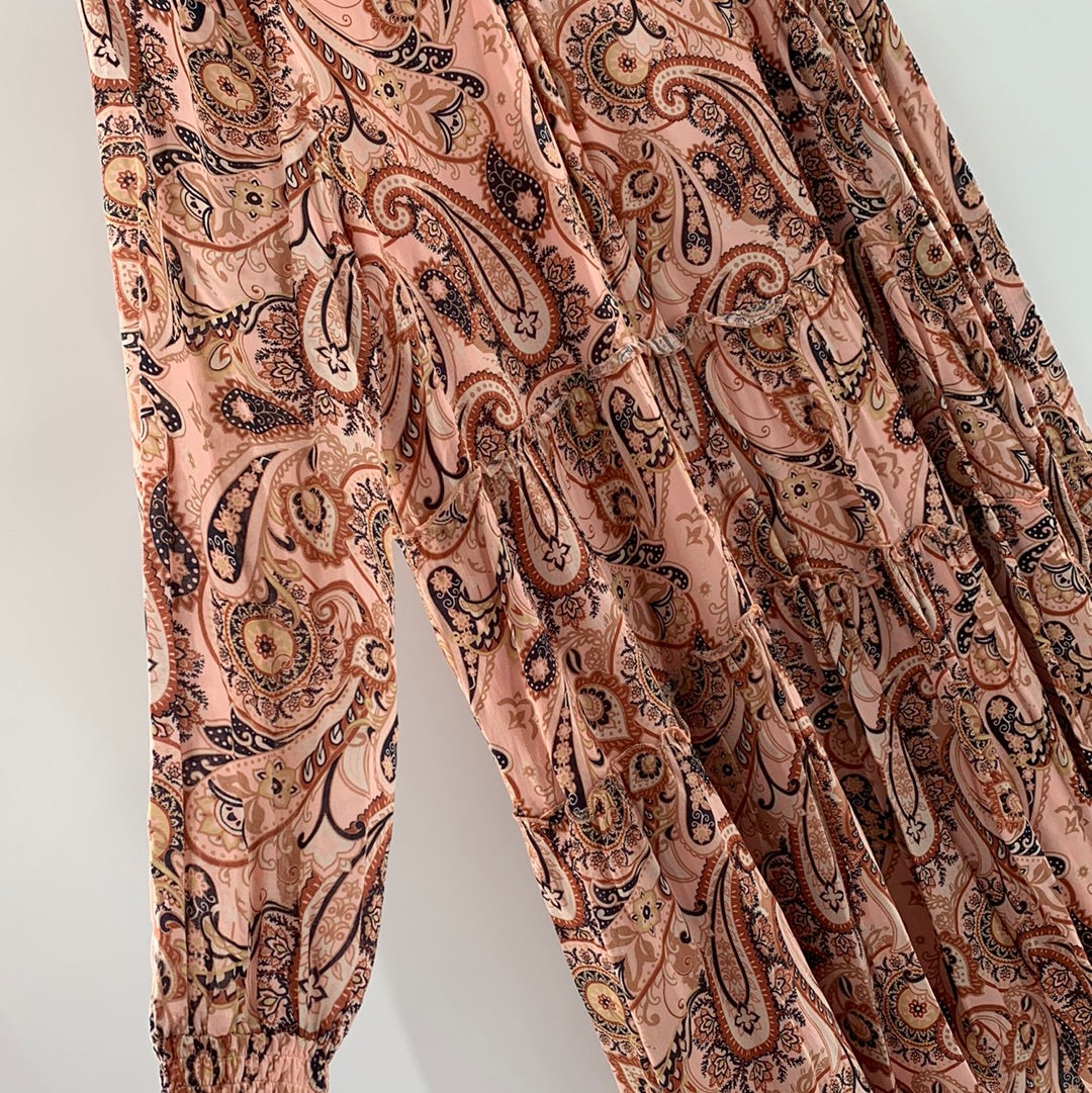 Anthropologie - Balloon Brown Sleeves Pleated Midi Dress (Size Medium) The Thrifty Hippy Anthropologie - Balloon Brown Sleeves Pleated Midi Dress (Size Medium) The Thrifty Hippy