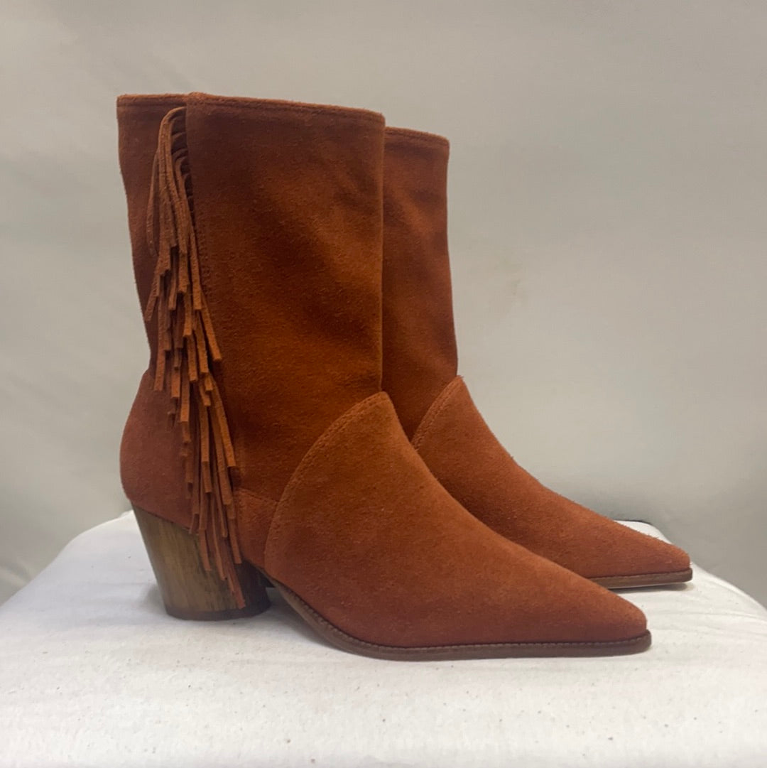 Bernardo Fringe Orange Boots