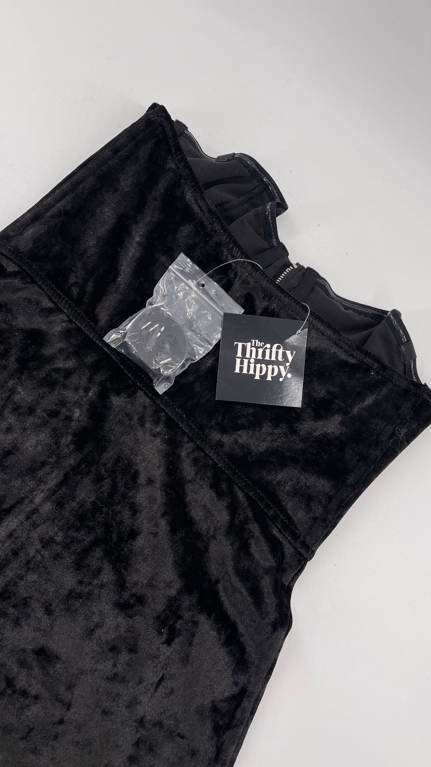 Black Urban Outfitters Zip Front Corset Dress (Large)