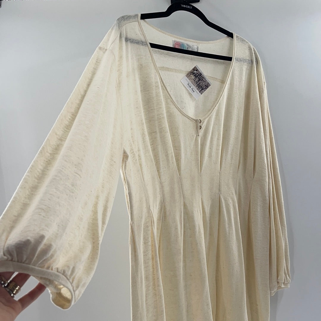 Free People Beach - Cream Mini Dress (Medium)