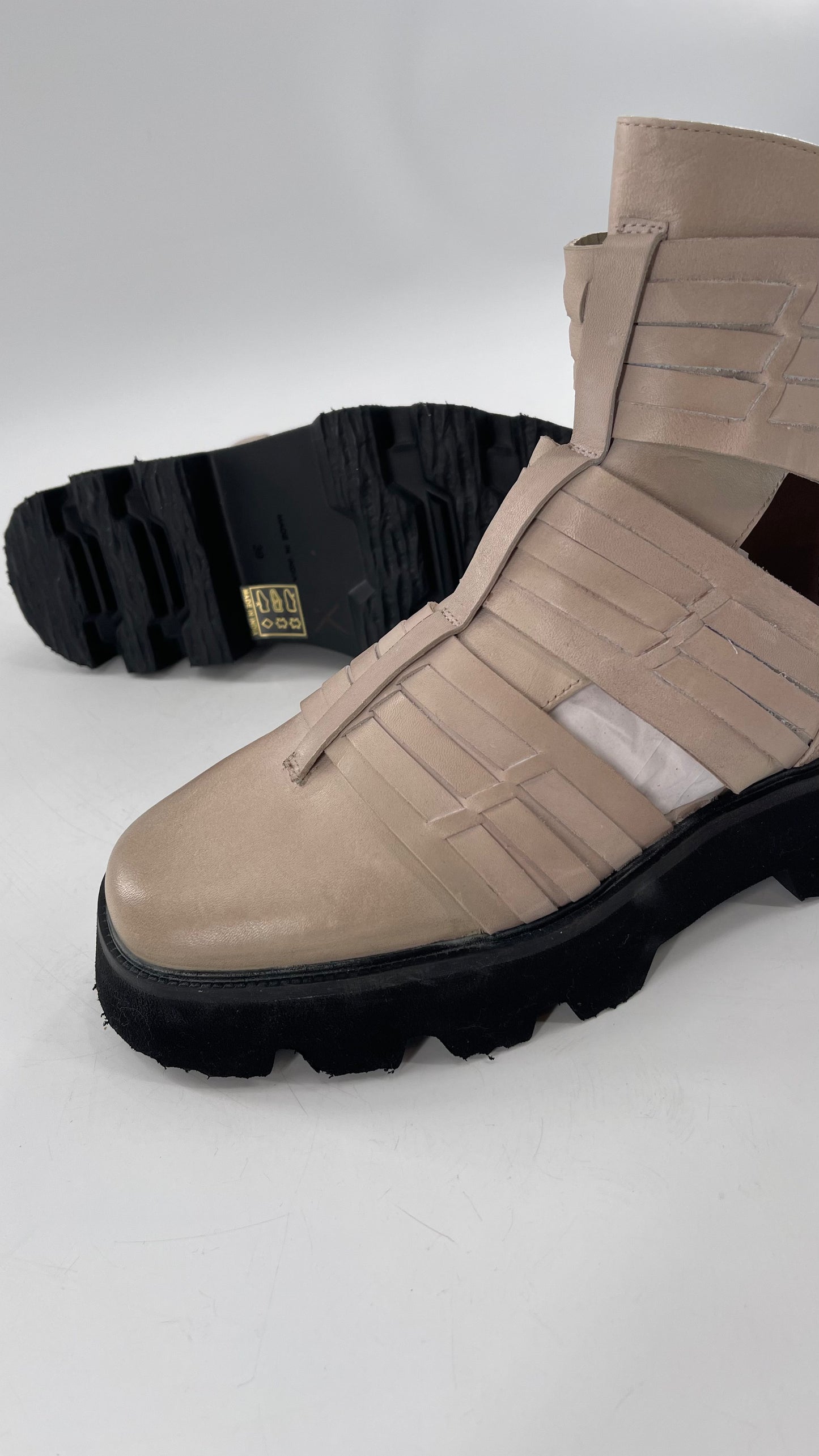 Free People Hydra Huarache Boot in Sand Dollar (39/9)