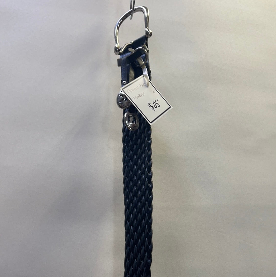 Michael Kors Black Leather Belt