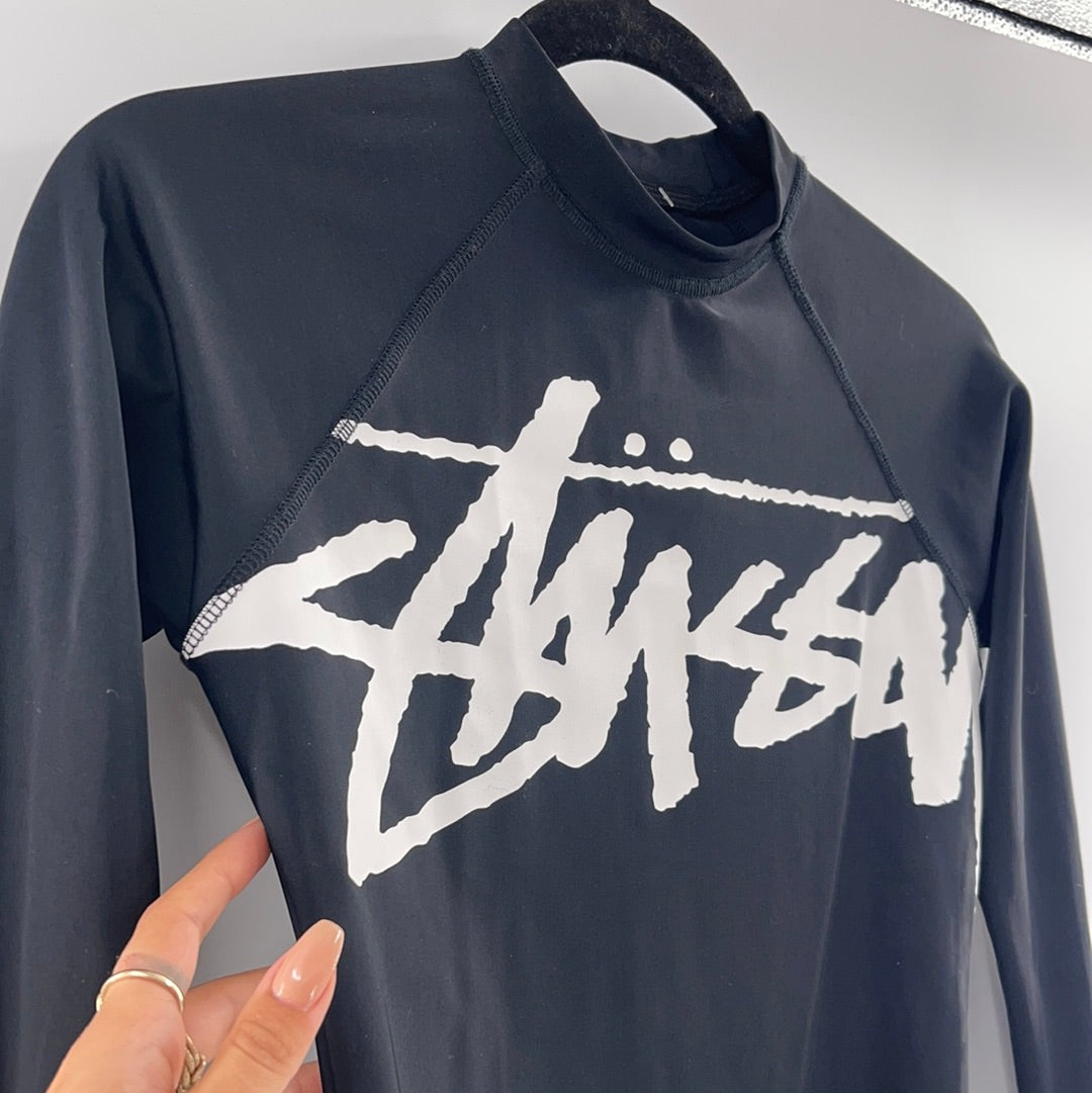 STUSSY black Rashguard Top (S)