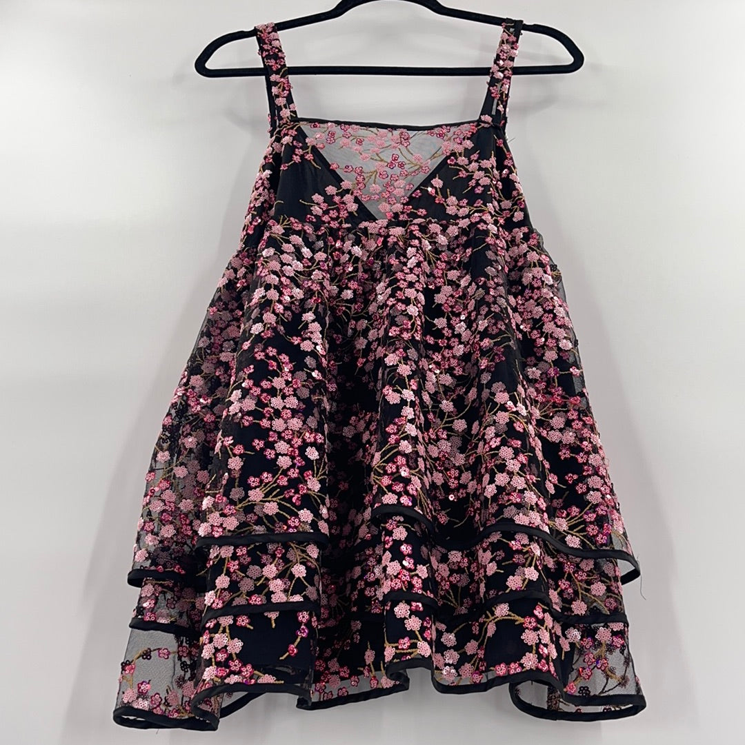 For Love and Lemons Sequin Ruffle Dress (Medium)