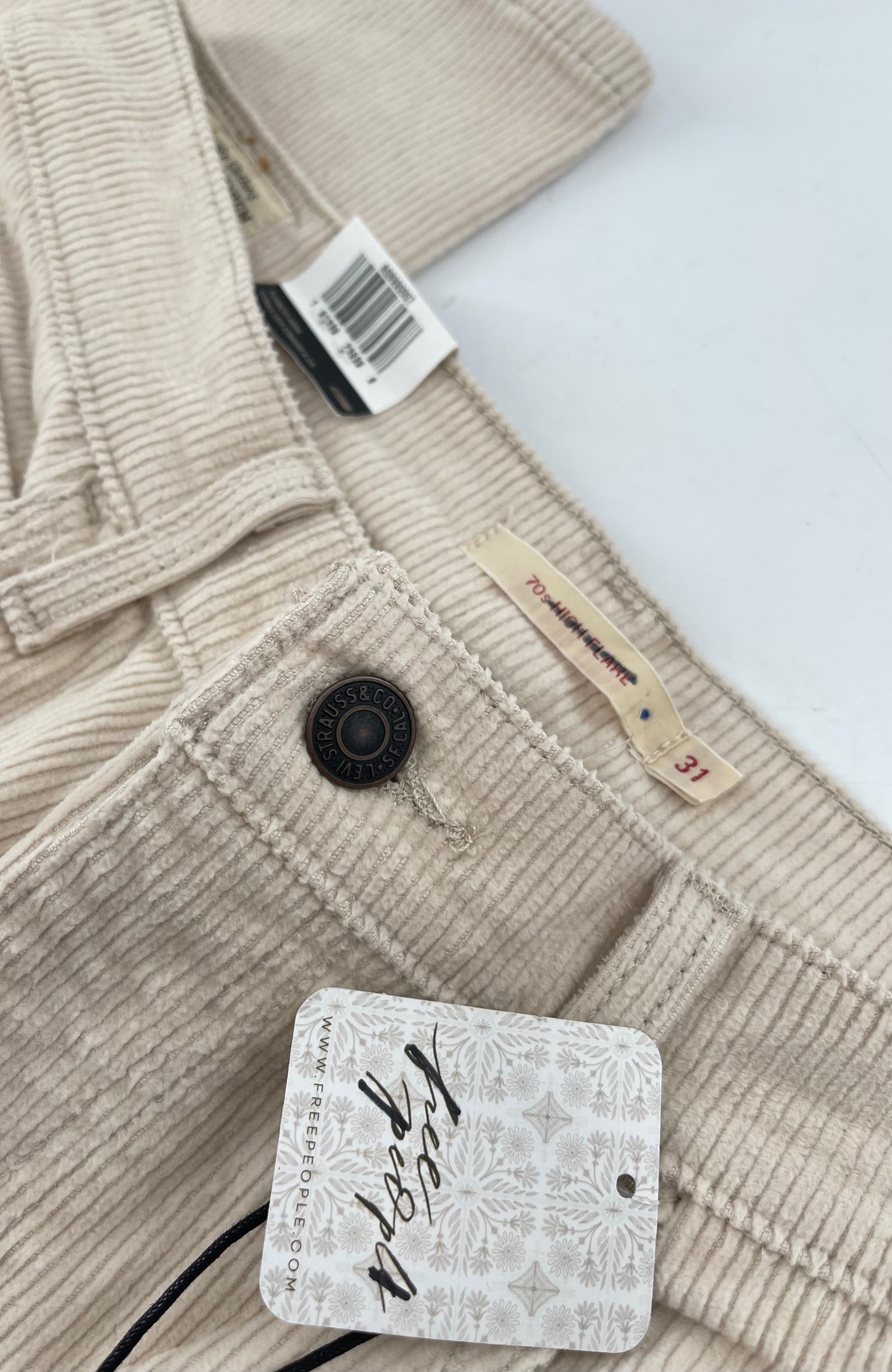 Free People Off White Corduroys 70s High Flare (31)