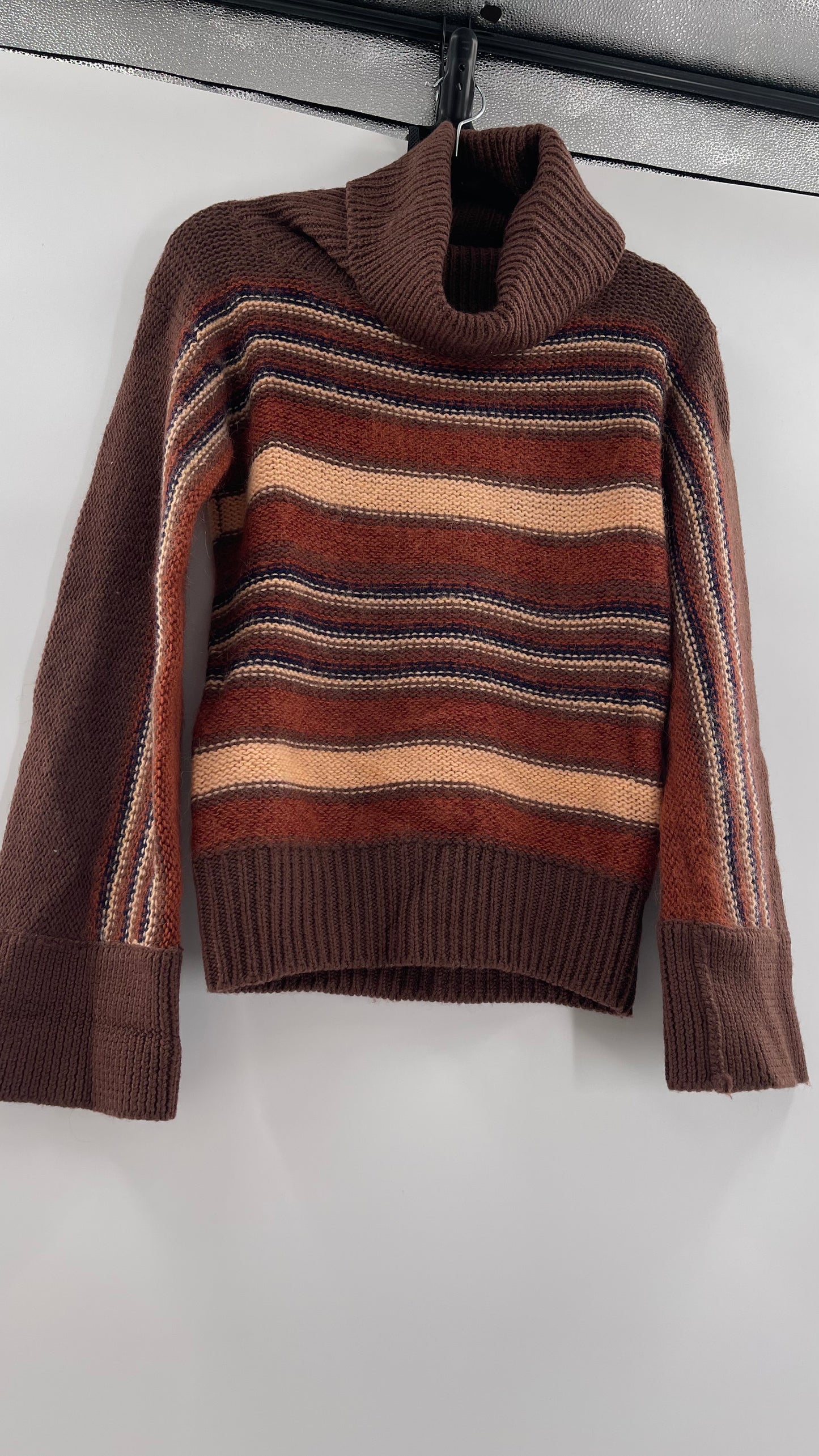 GALMILA Anthropologie Brown Striped Sweater (Medium)