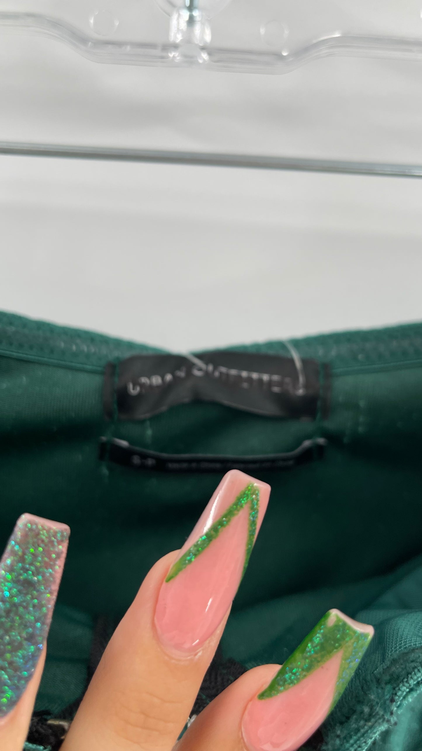 Emerald Green Urban Outfitters Zip Front Corset Dress (Small)