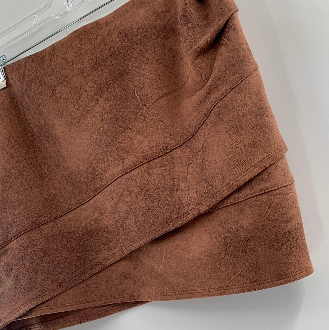 Free People - Brown / Tan Mini Skirt (Size 12)