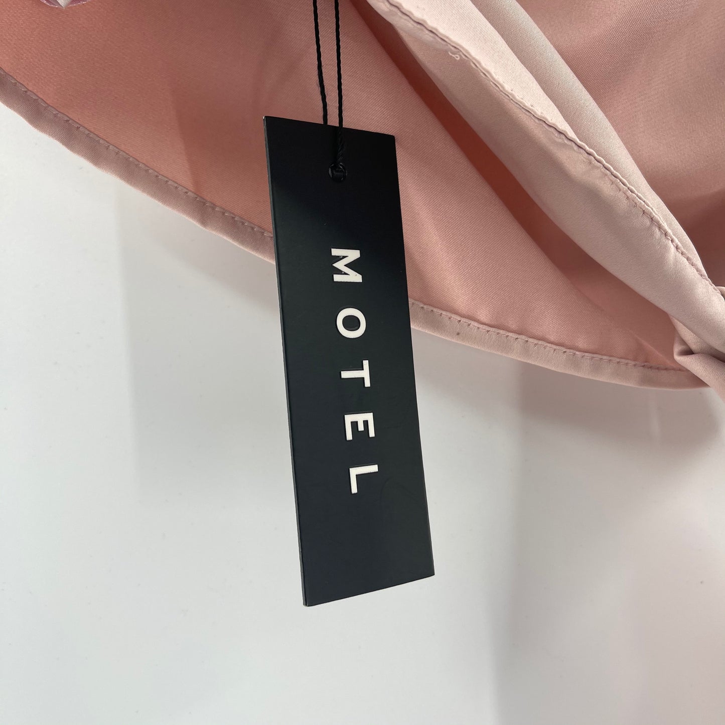 Motel Satin Pink Tie Back Bandeau (S)