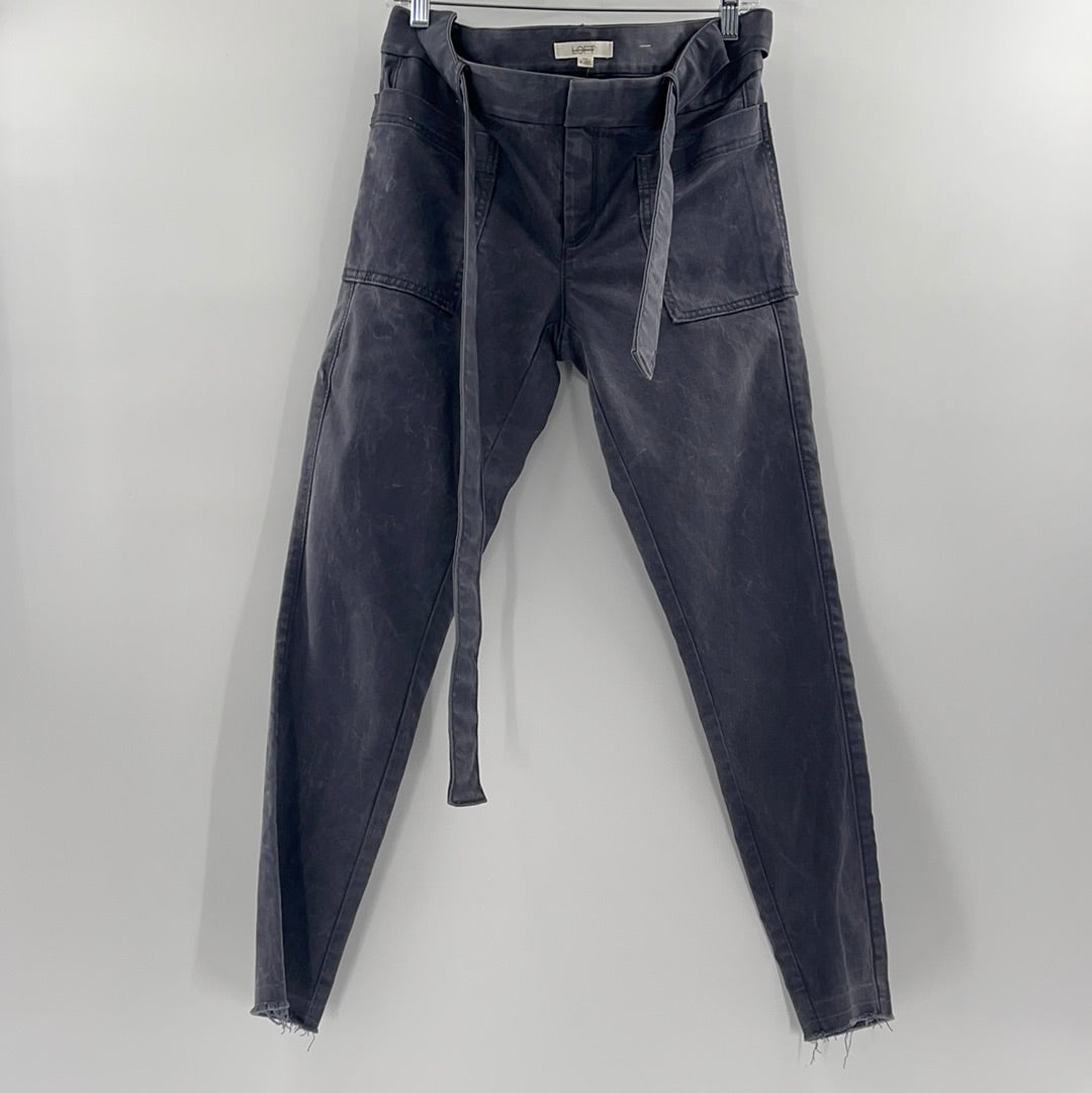 Loft Grey Ribbon Jeans (Size 4)