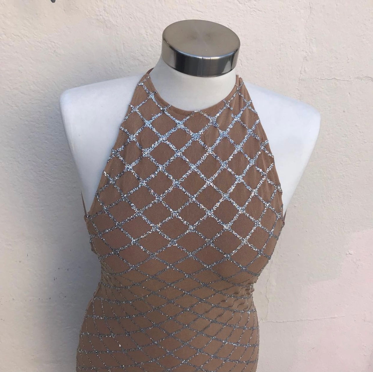 Motel - Nude Body-con Mini Dress (Size Small)