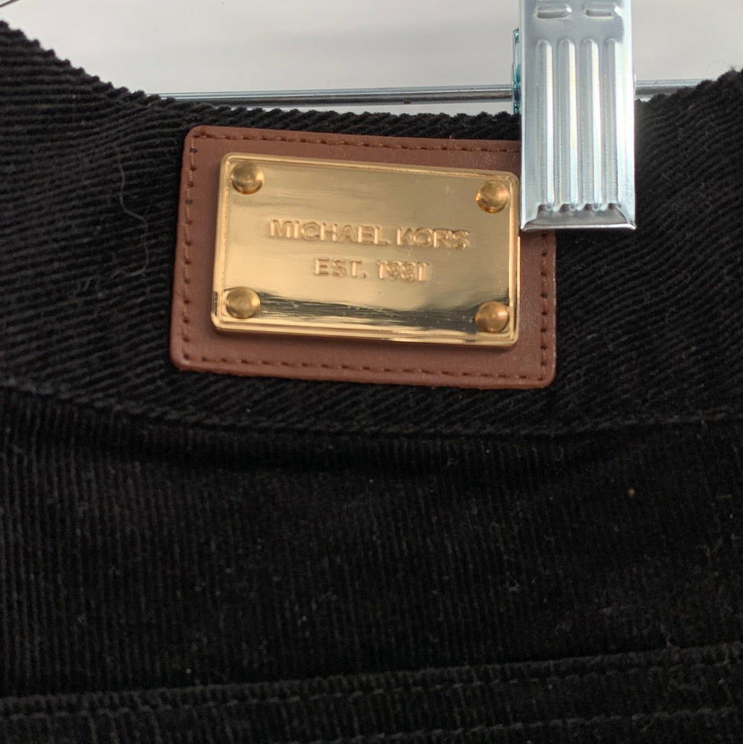 Michael Kors Black Corduroy Pants (Size 8P)