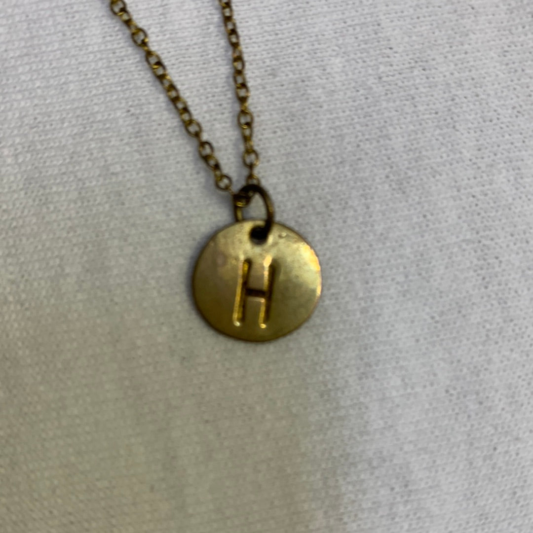 American Eagle Outfitters Letter “H” Gold Necklace