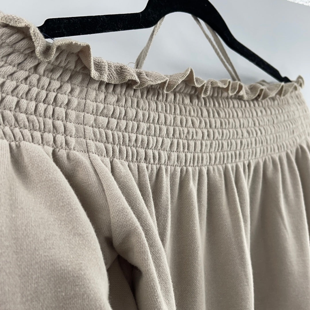 Urban Outfitters Tan Jersey Off the Shoulder (XS)