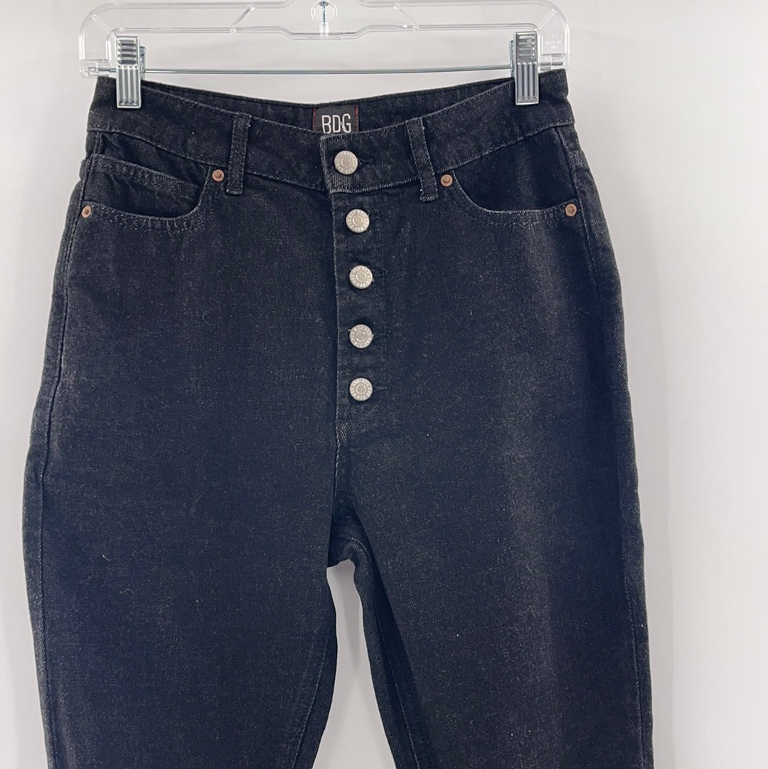 BDG Multiple Button Up Black Jeans (Size 27)