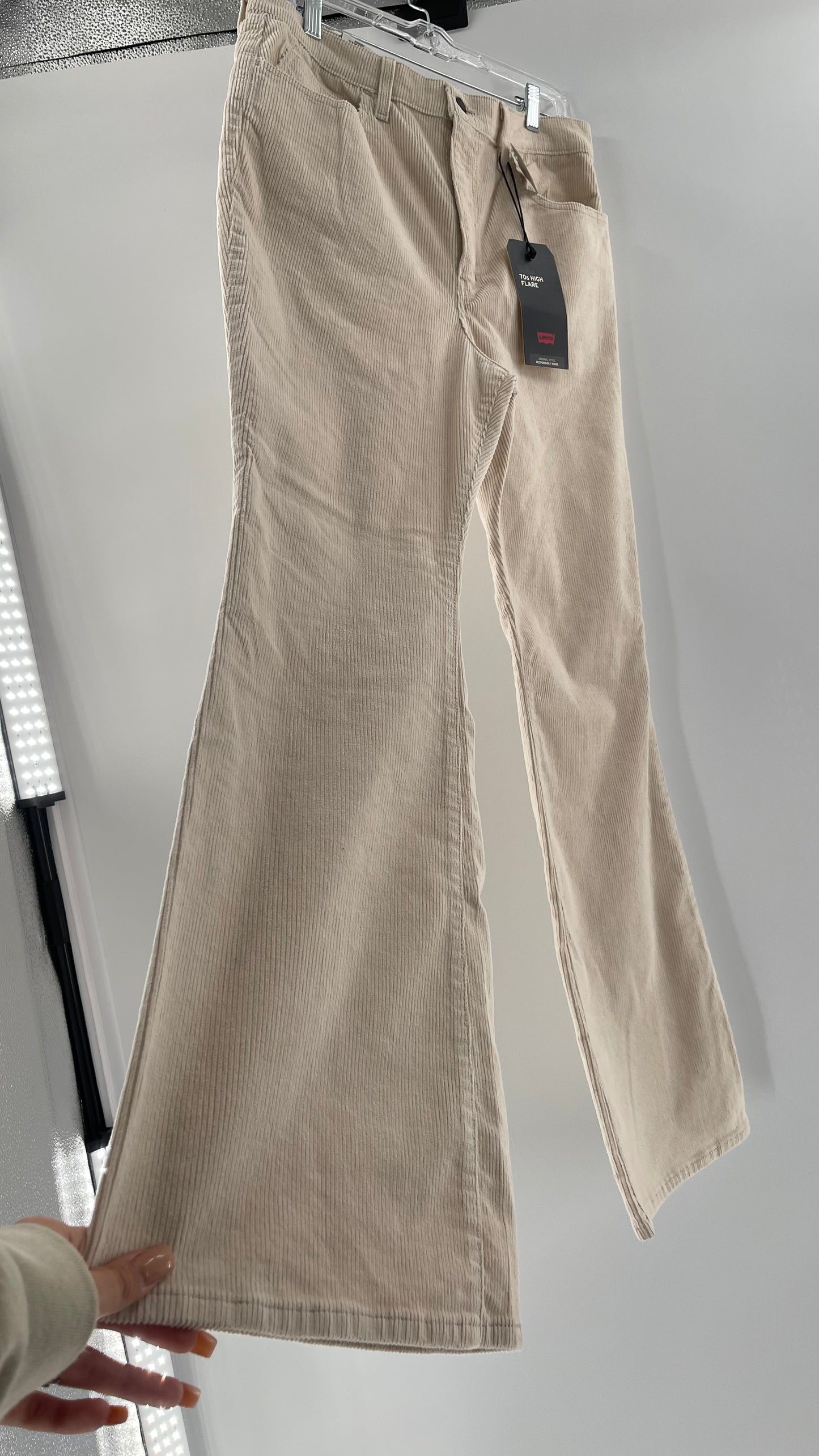 Free People Off White Corduroys 70s High Flare (31)