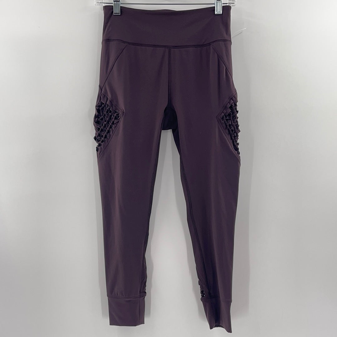 Free People Movement Grey Leggings with netted side details
