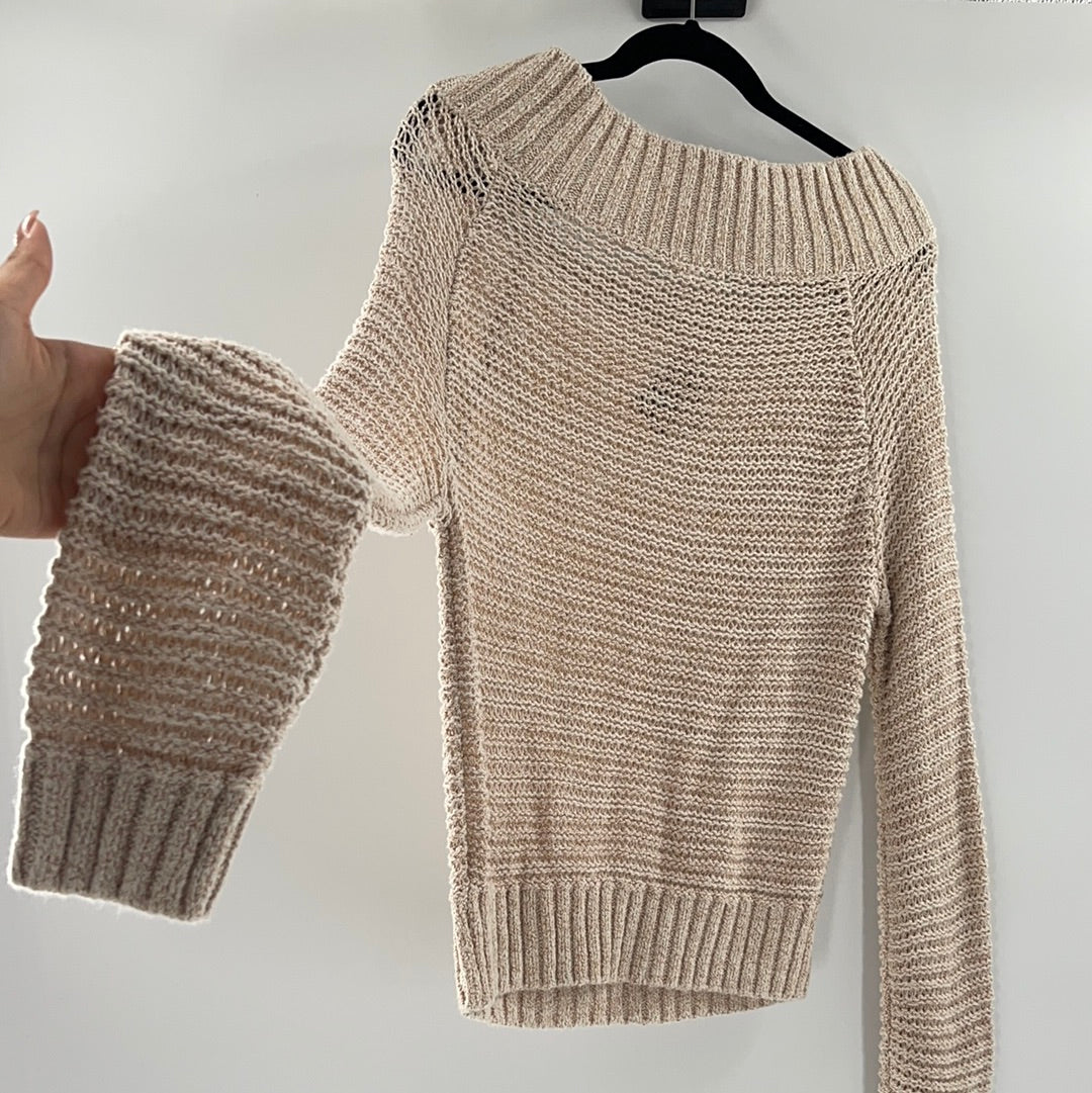 Urban Outfitters- Kimchi Blue - Cream Wide Neckline (Size Small)