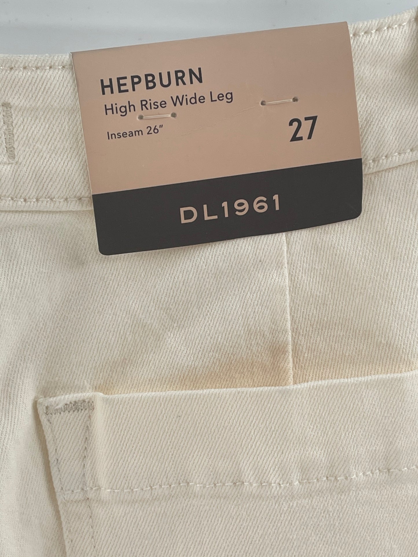 D1 1961 White Anthropologie High Rise Wide Leg Jeans (Size 27)