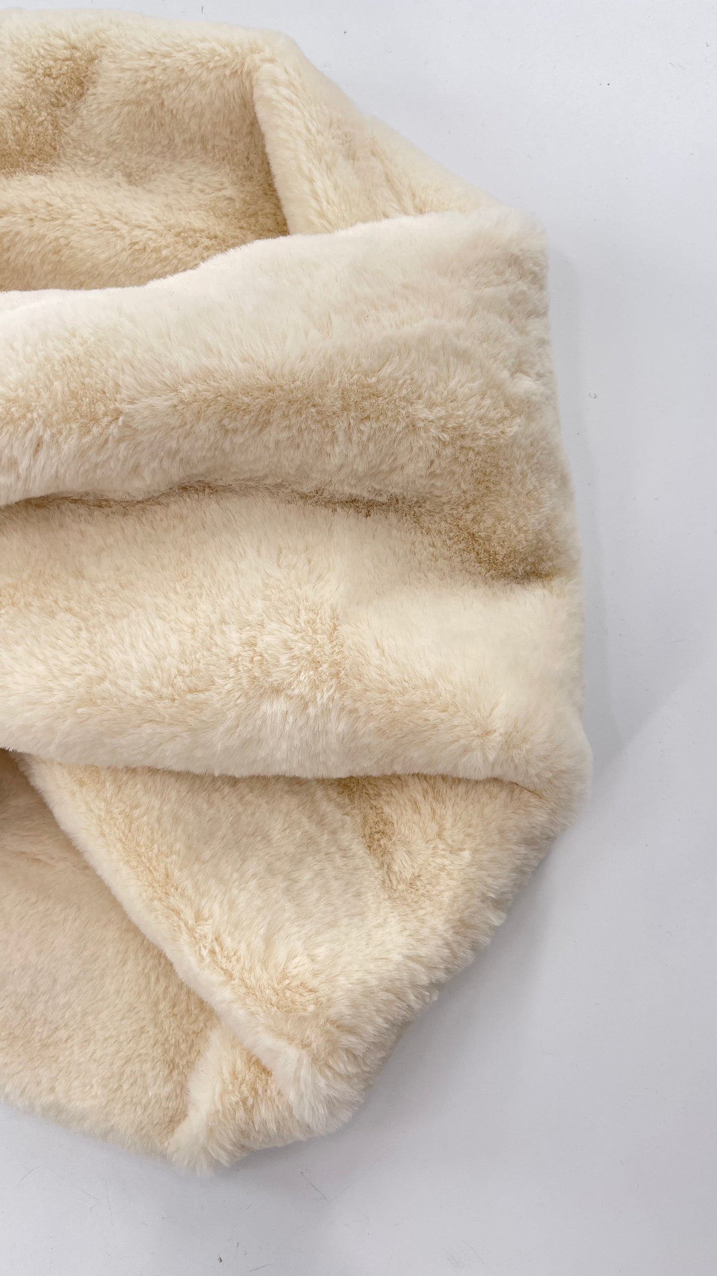 Free People Cream Fluffy Infinity Scarf (OS)