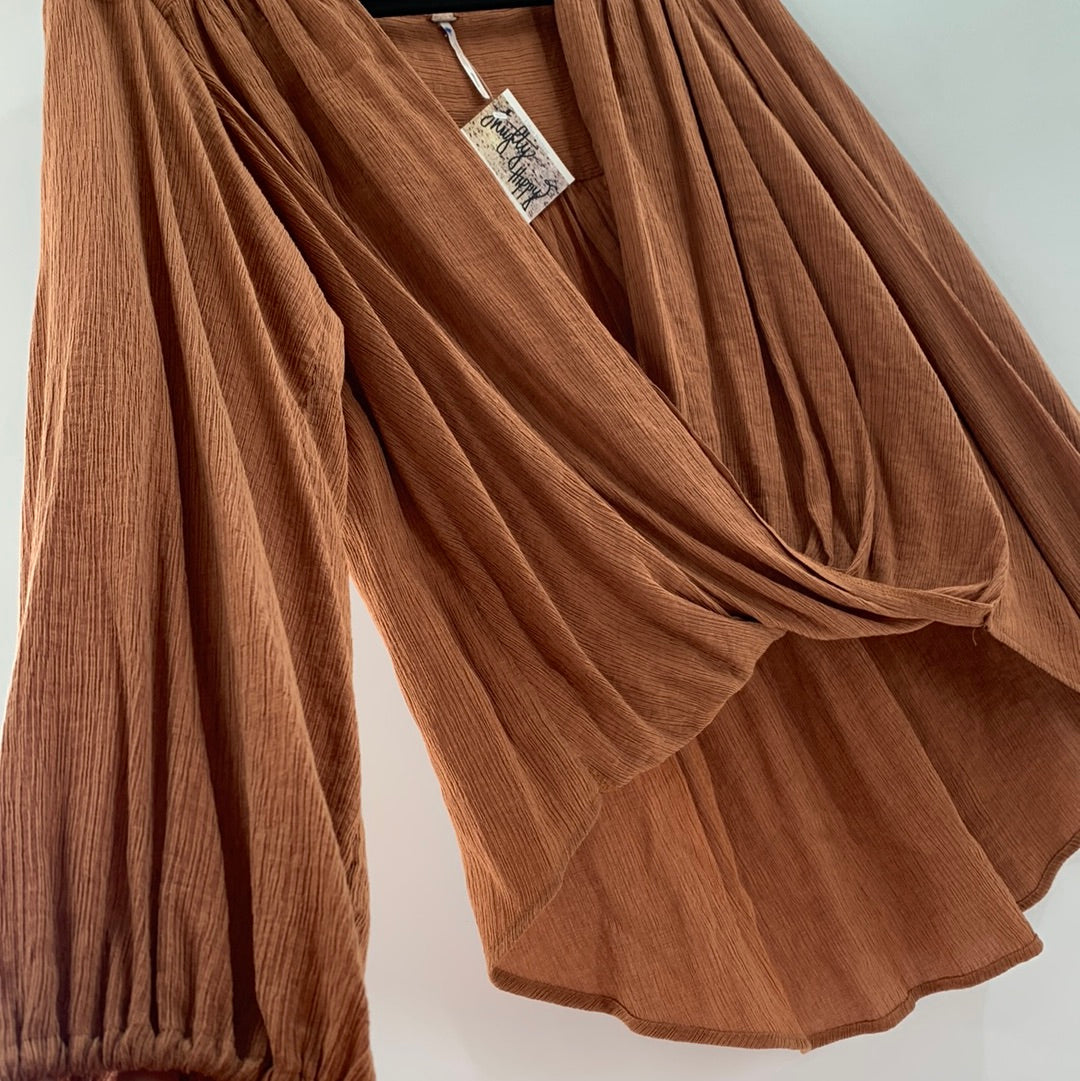 Free People Terracotta High Low Top(S)