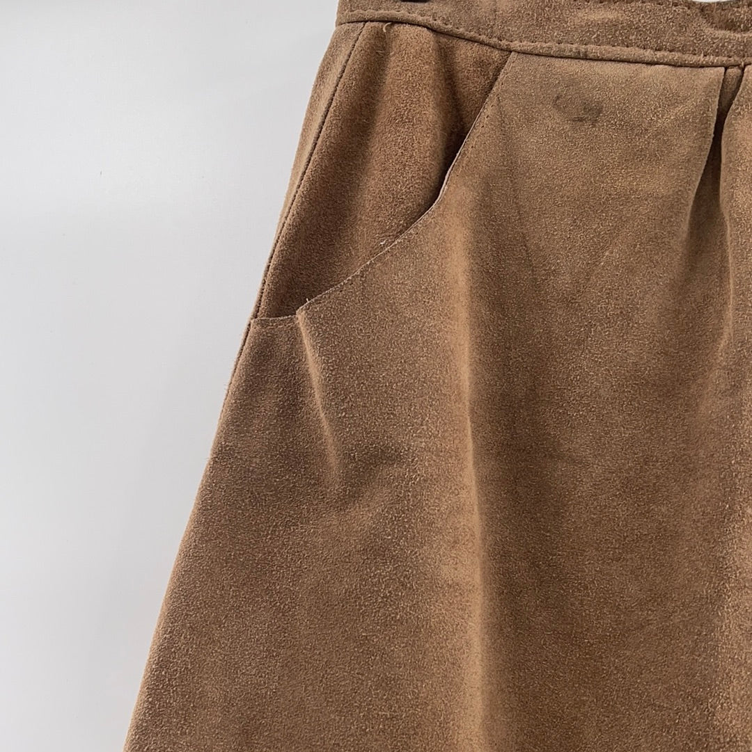 Urban Outfitters Brown Suede Mini Skirt (S)
