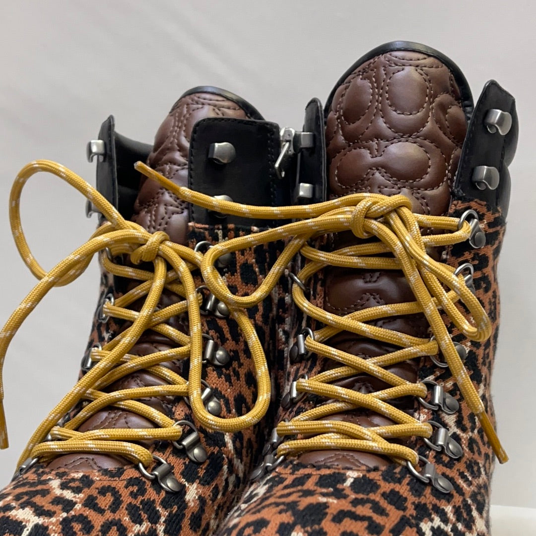 Coach Leopard Print Boots