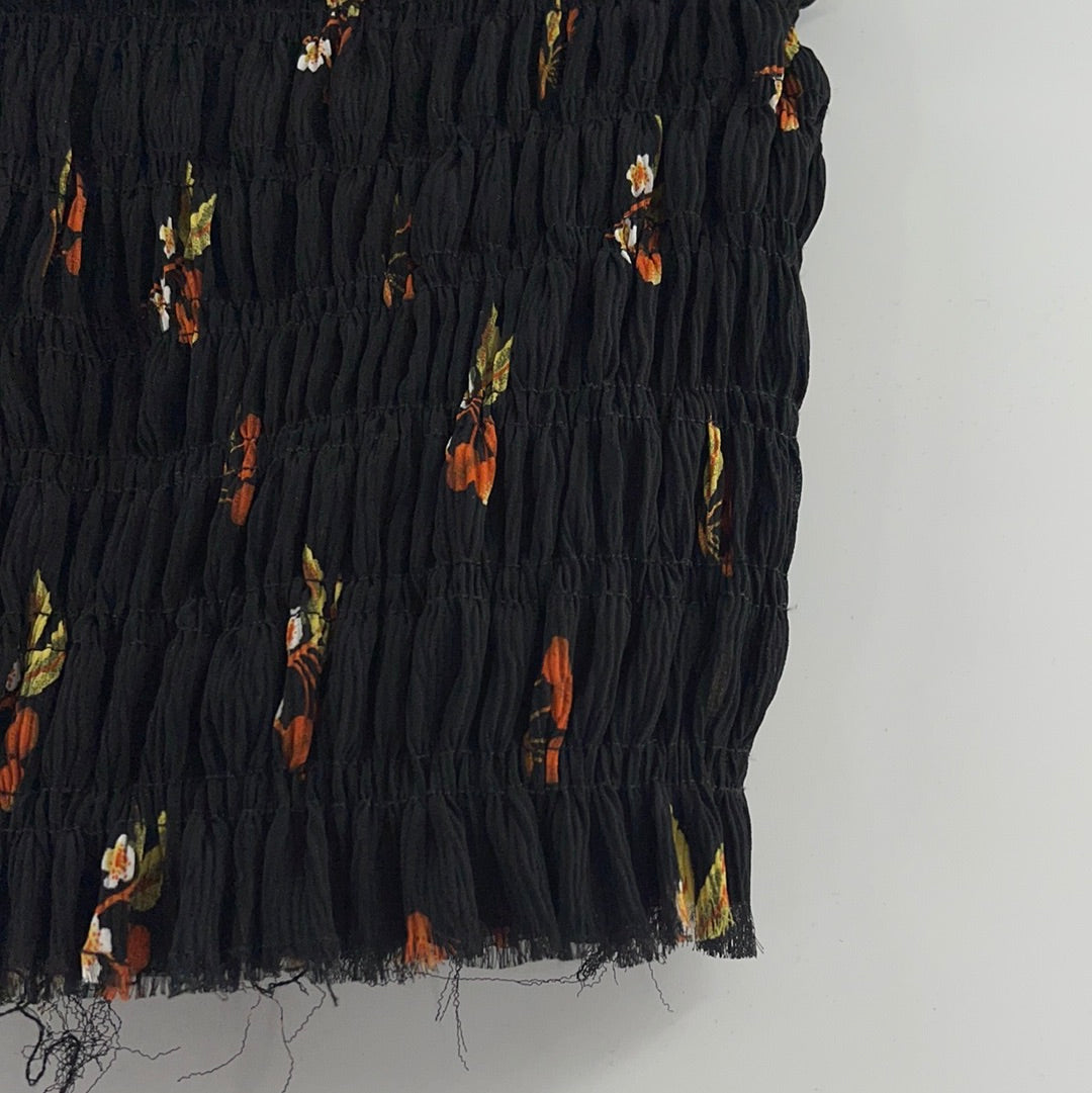 Pins and Needles Black Smocked Tube Top (XS)