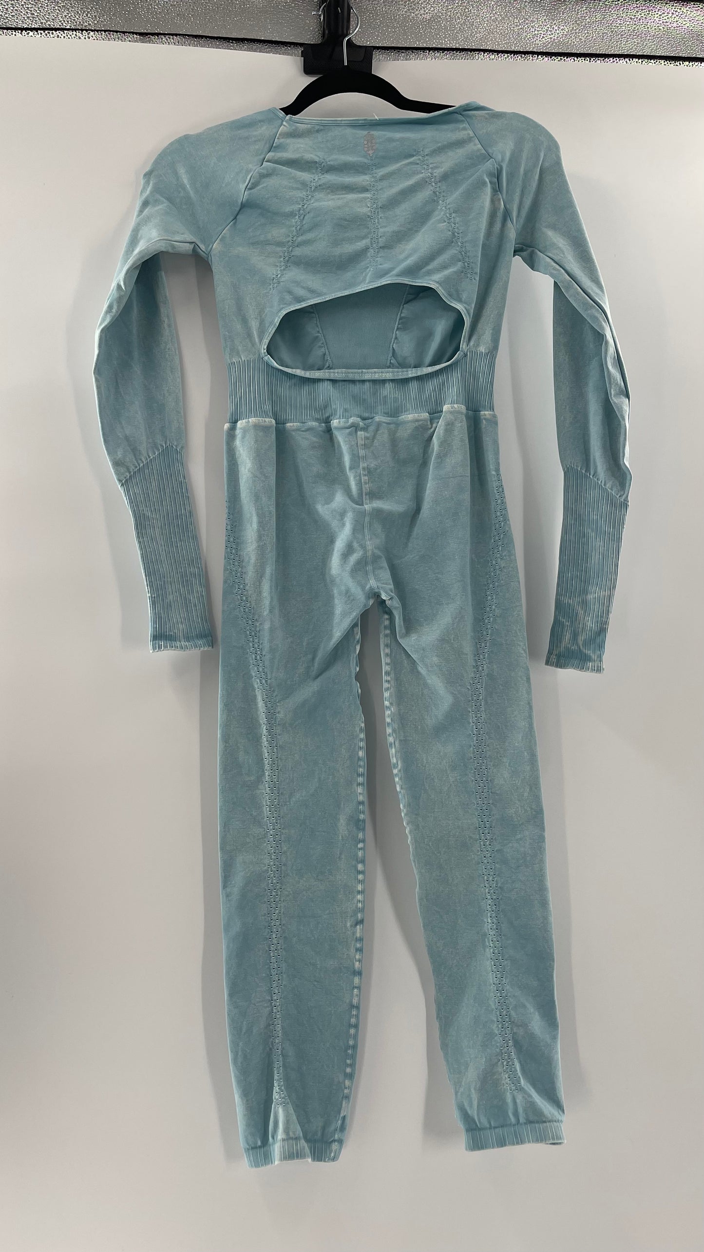 Free People Movement Baby Blue Elastic Good Karma Jumpsuit (M/L)