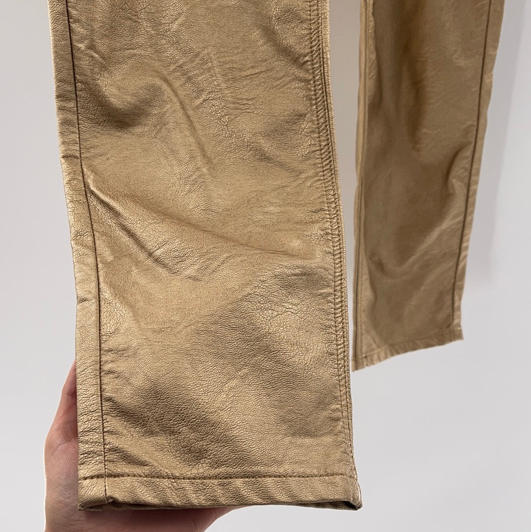 BDG Faux Leather Gold Pants (Sz 27)