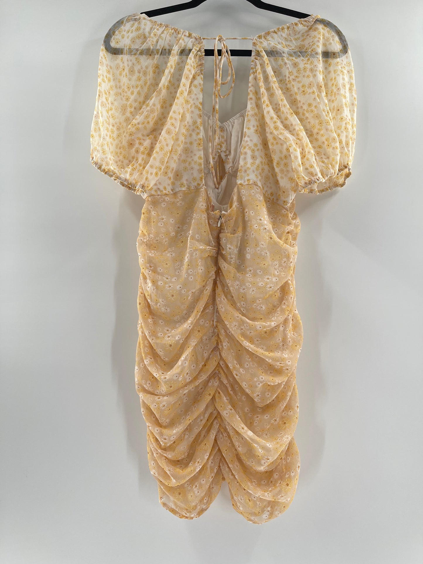 Free People Tessa Ruched Daisy Dress (Large)