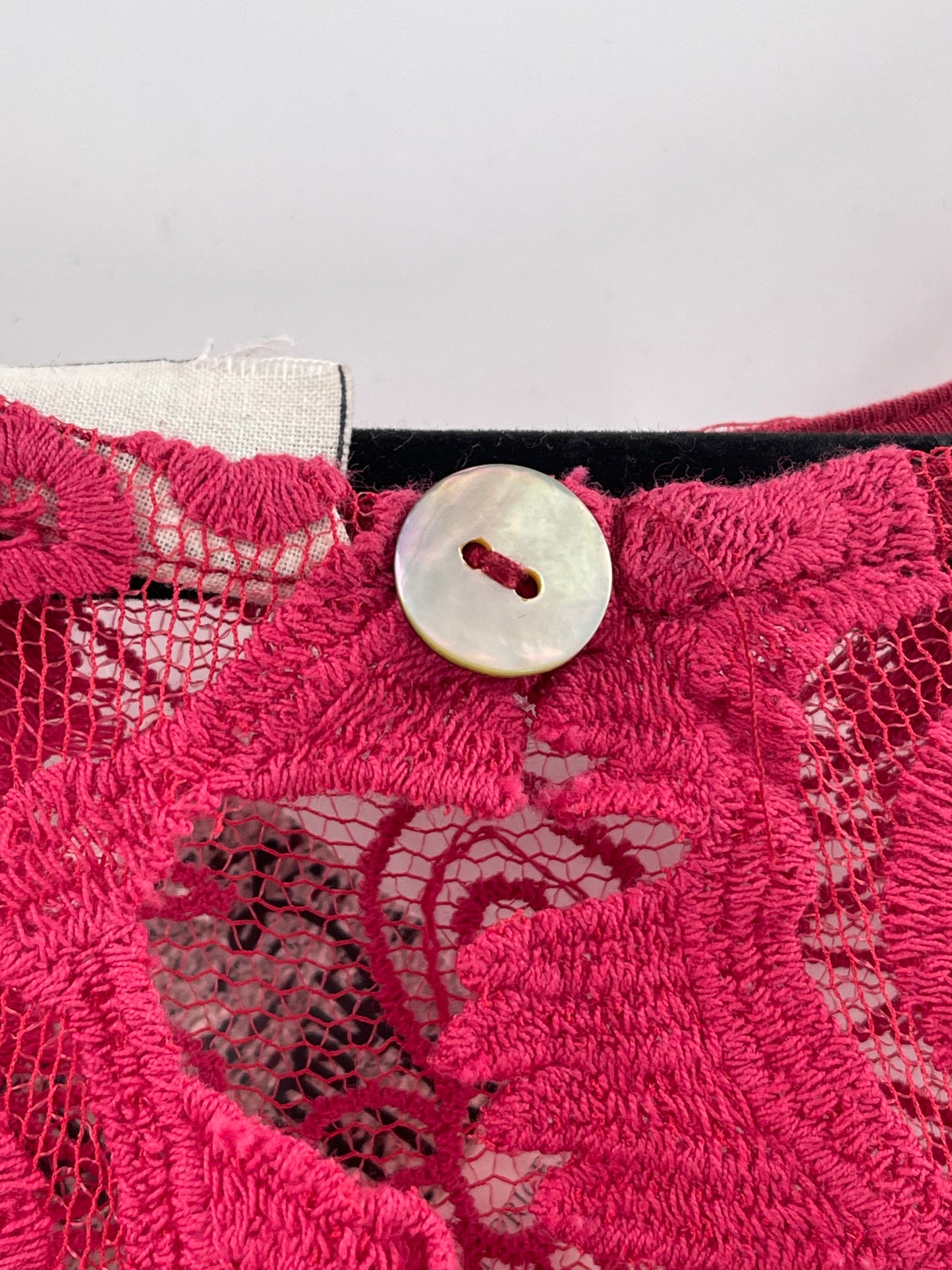 Free People -Jens Pirate Booty Red Textured Mini Dress (Small)
