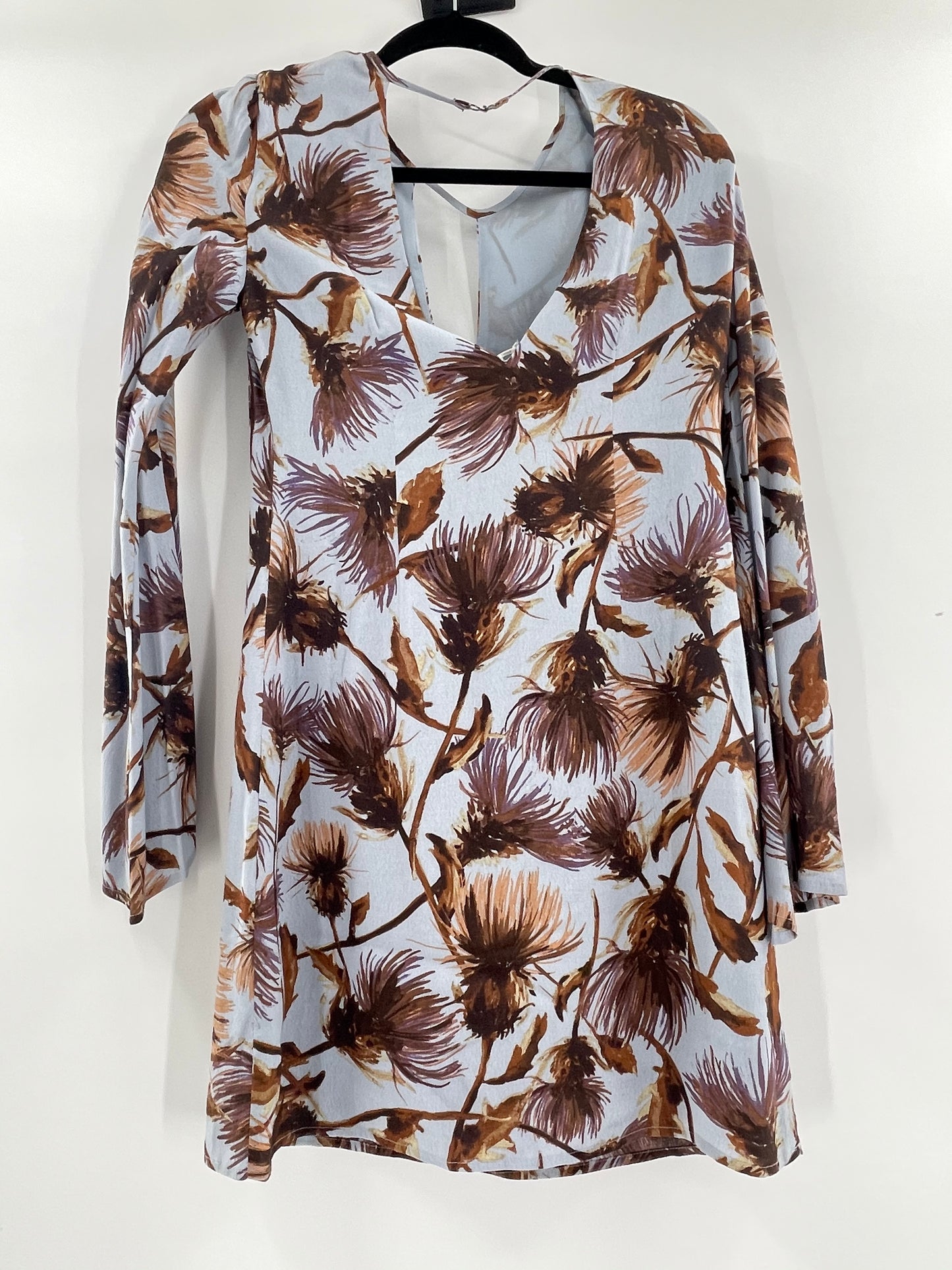 Kimchi Blue Powder Blue Palms Dress (Sz XS)