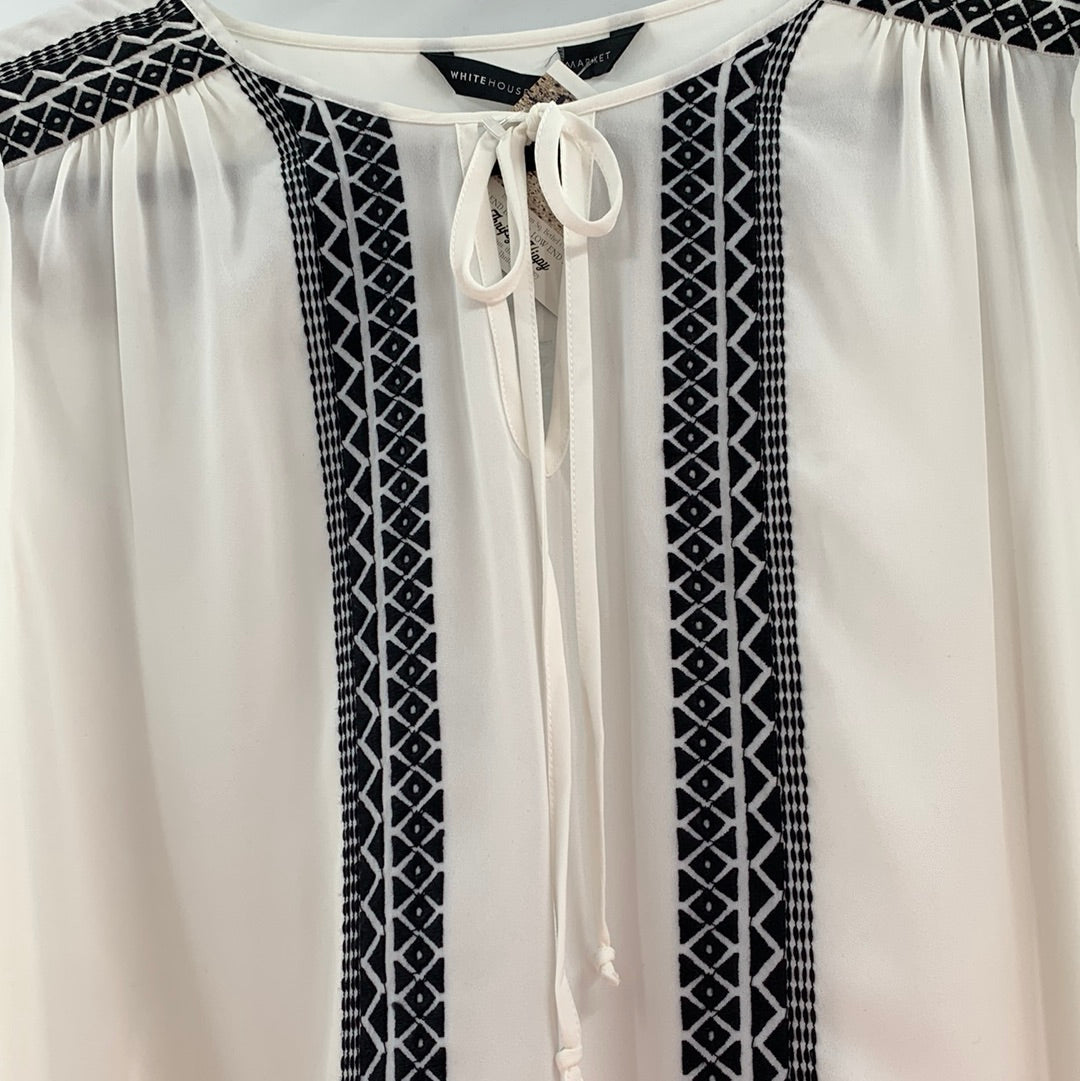 White House Black Market Embroidered Blouse (12)