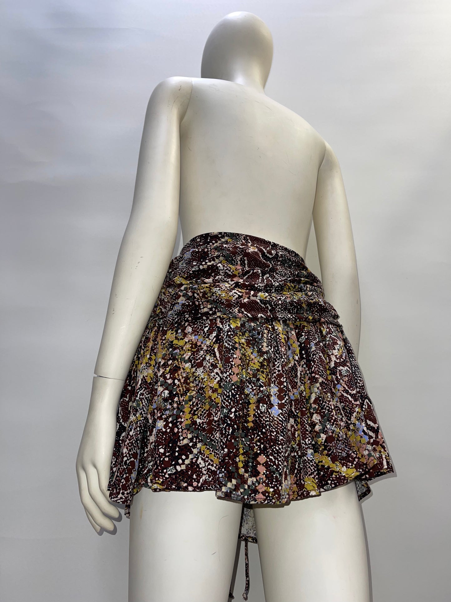 Free People Snake Print Mini Skirt(Size 6) - with tag -