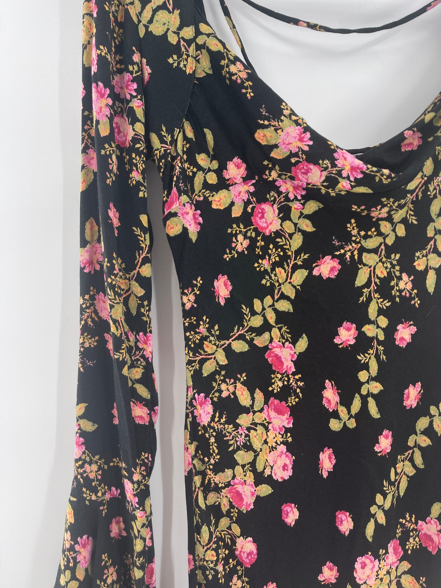 Free People Black Rose Patterned Mini (0)
