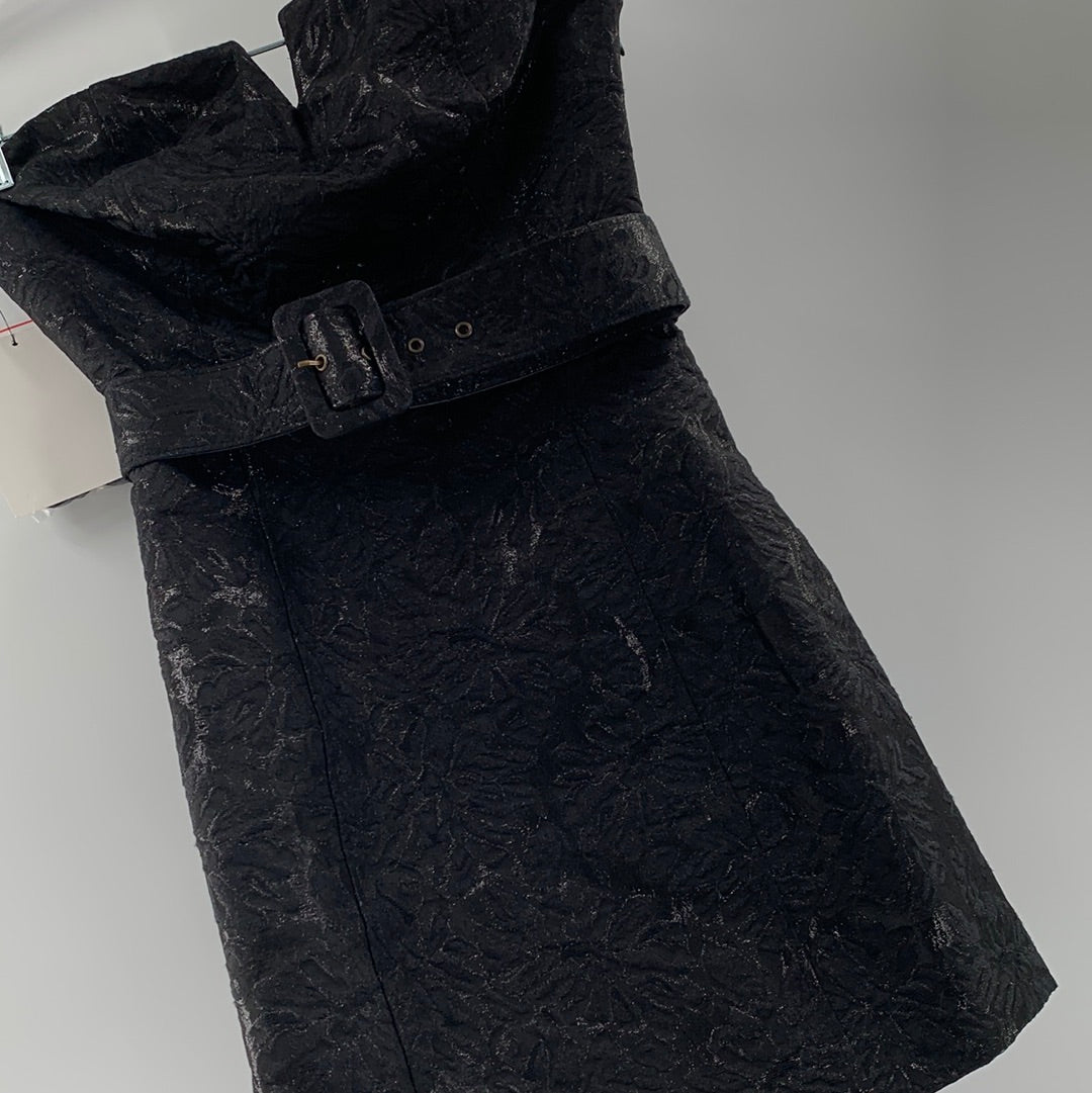Free People Belted Brocade Mini Dress (4)