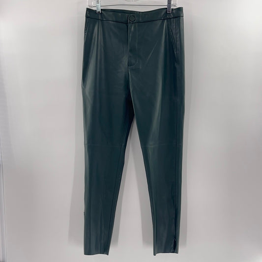 Zara Emerald Green Faux Leather Trouser