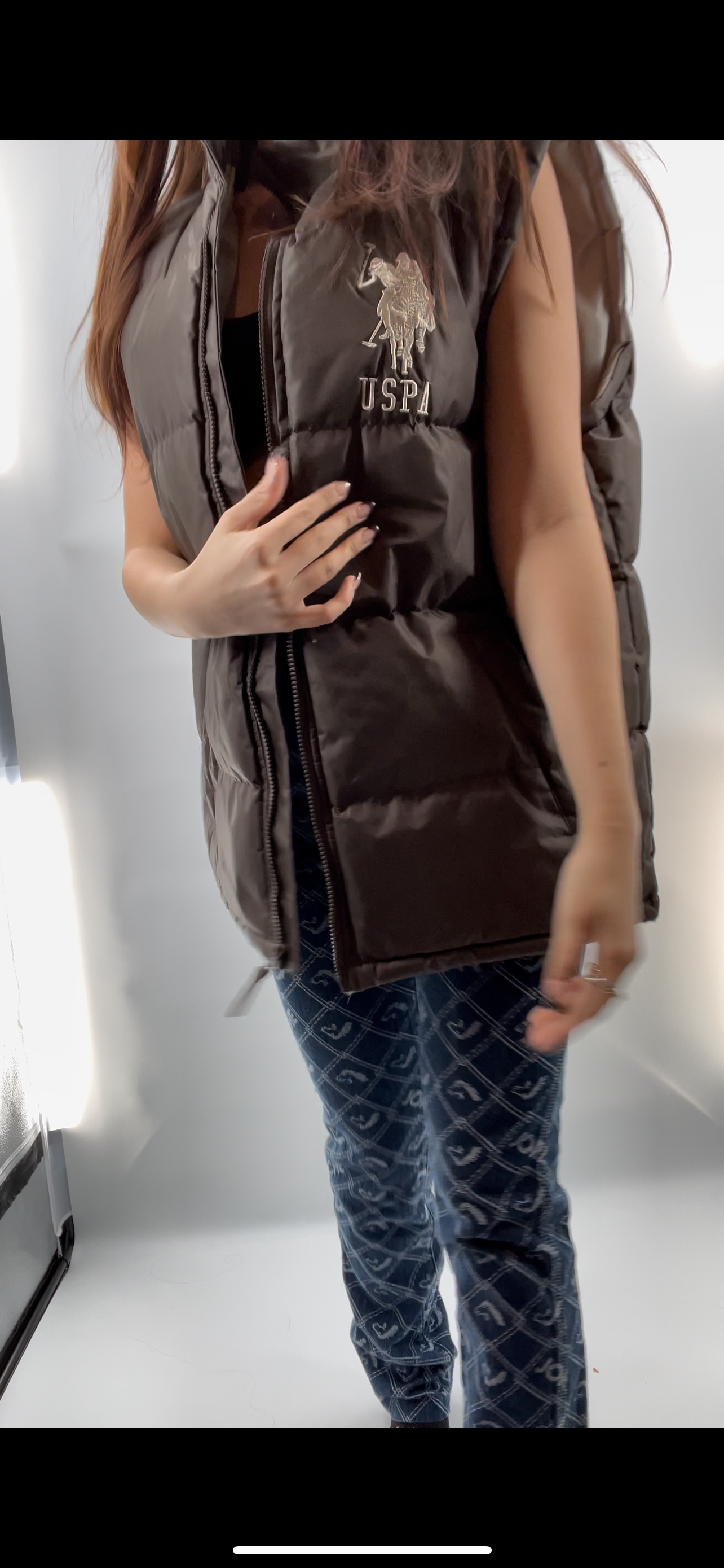 Brown USPA Puffer Vest (XL)