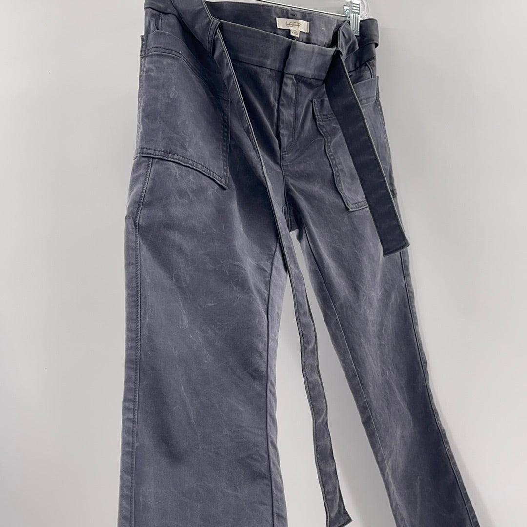 Loft Grey Ribbon Jeans (Size 4)