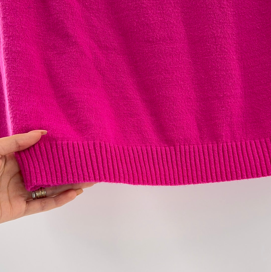 Anthropologie Hot Pink Turtle Neck Sweater (Size Small)