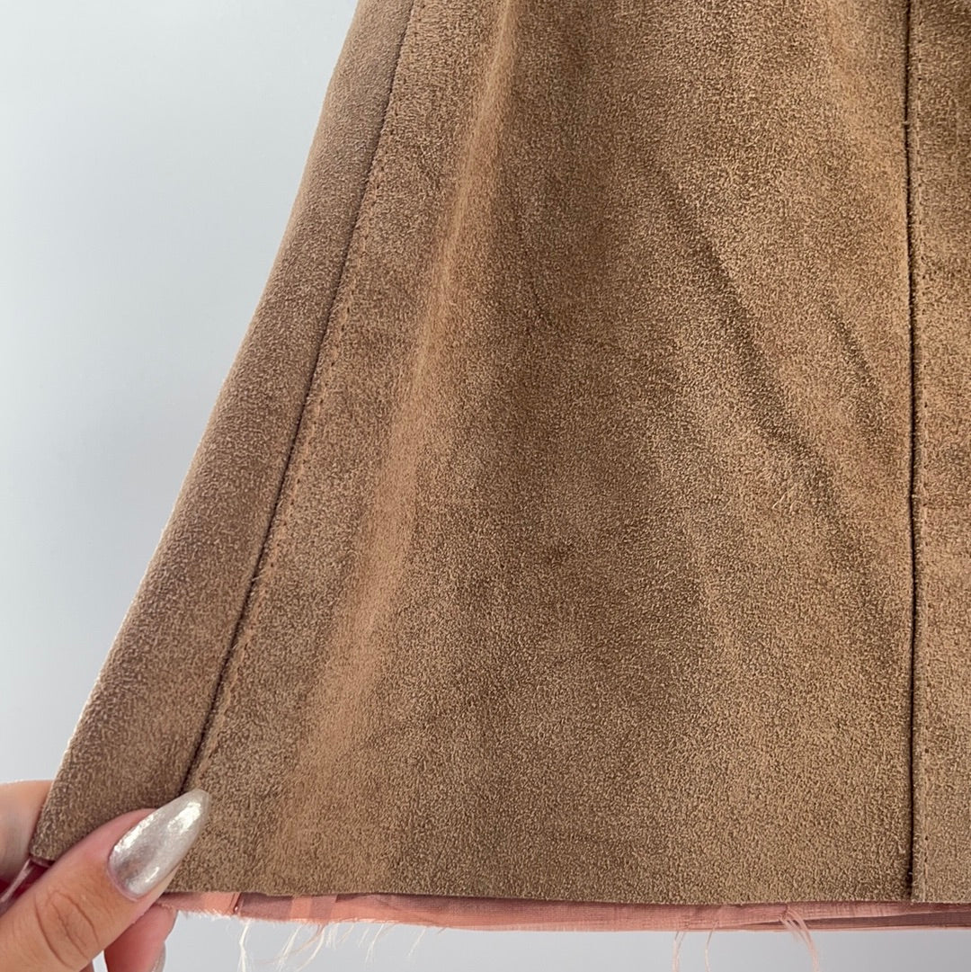 Urban Outfitters Brown Suede Mini Skirt (S)