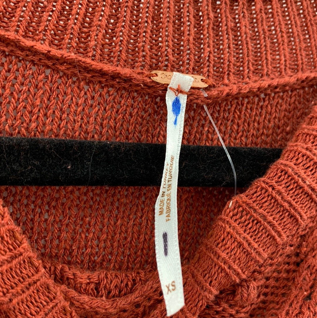 Free People Burnt Orange Cable Knit Maxi (XS)
