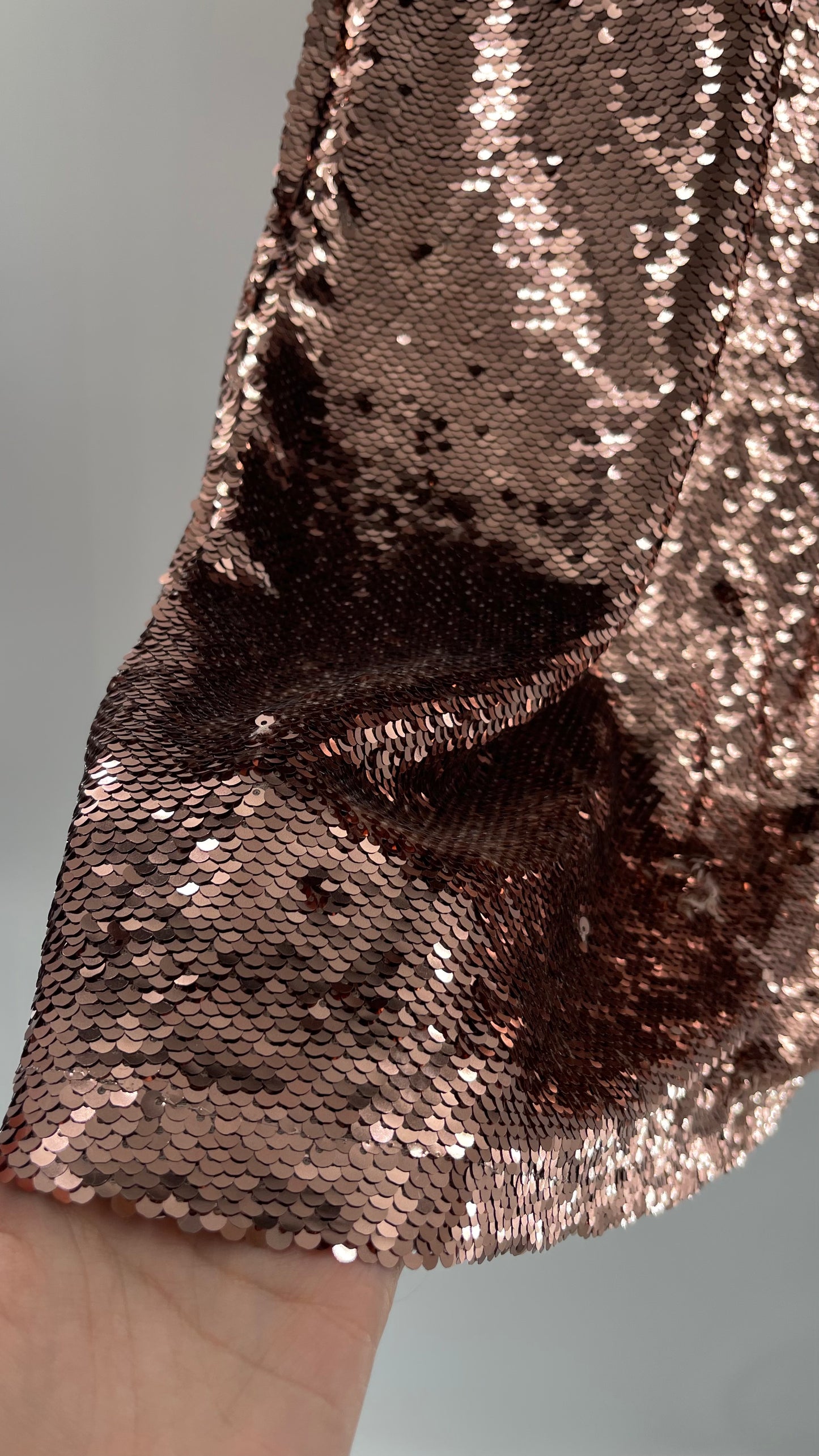 Free People X BB Dakota A Pretty Penny Rose Gold/Copper Sequin Dress (Medium)