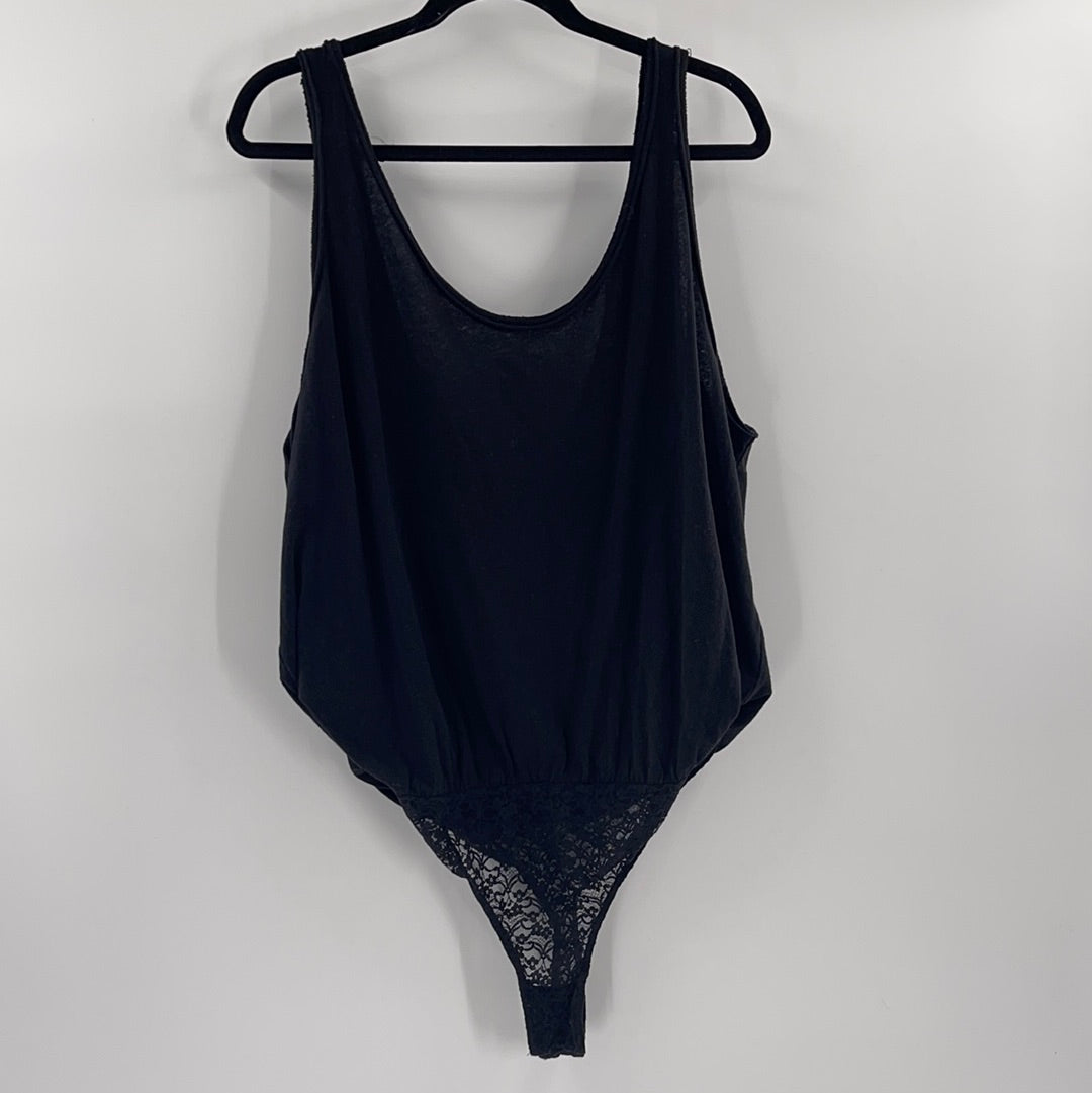 Intimately Free People Black Jersey Bodysuit