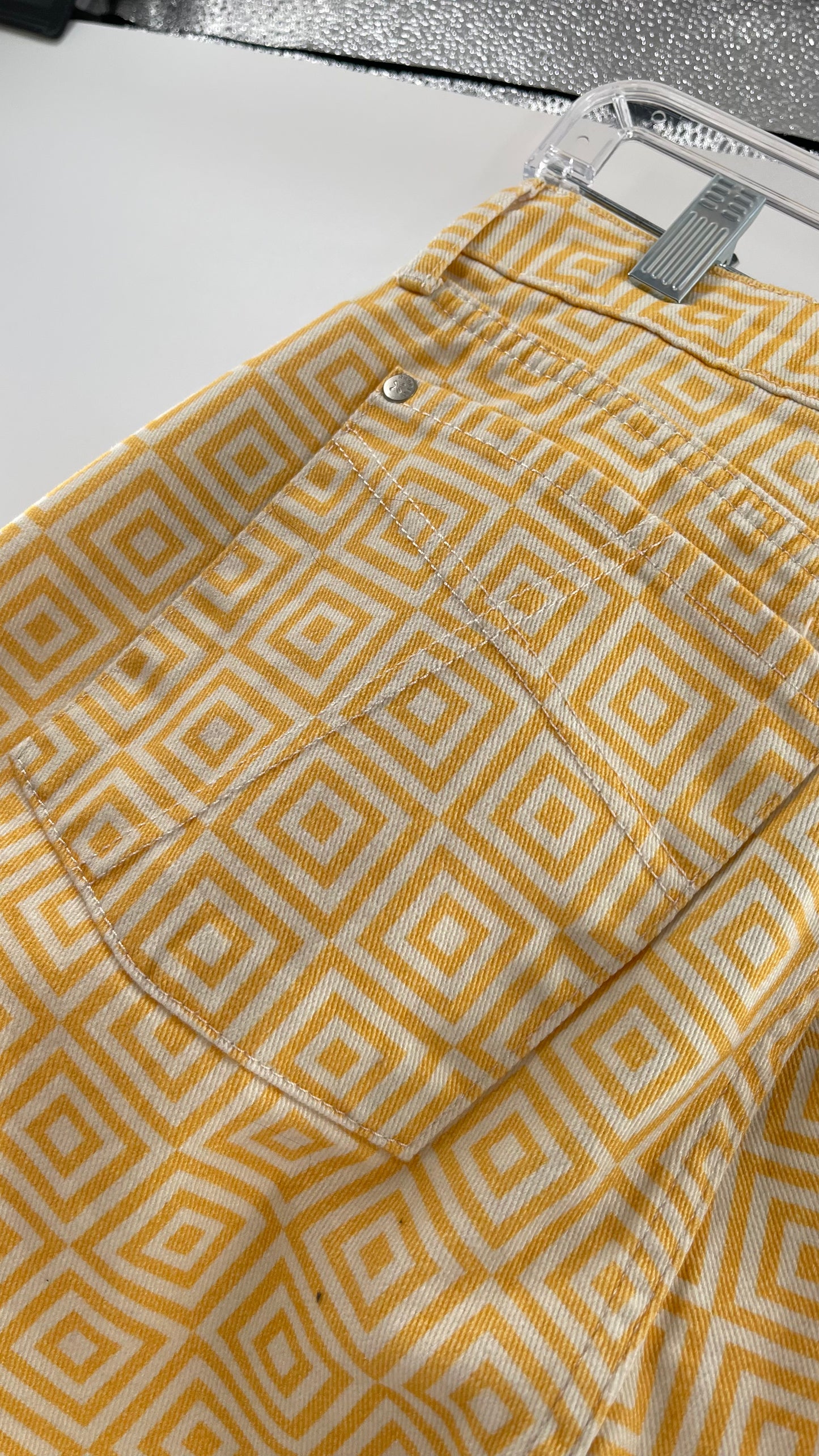 Ragged Priest White/Yellow Square Straight Legs (34)