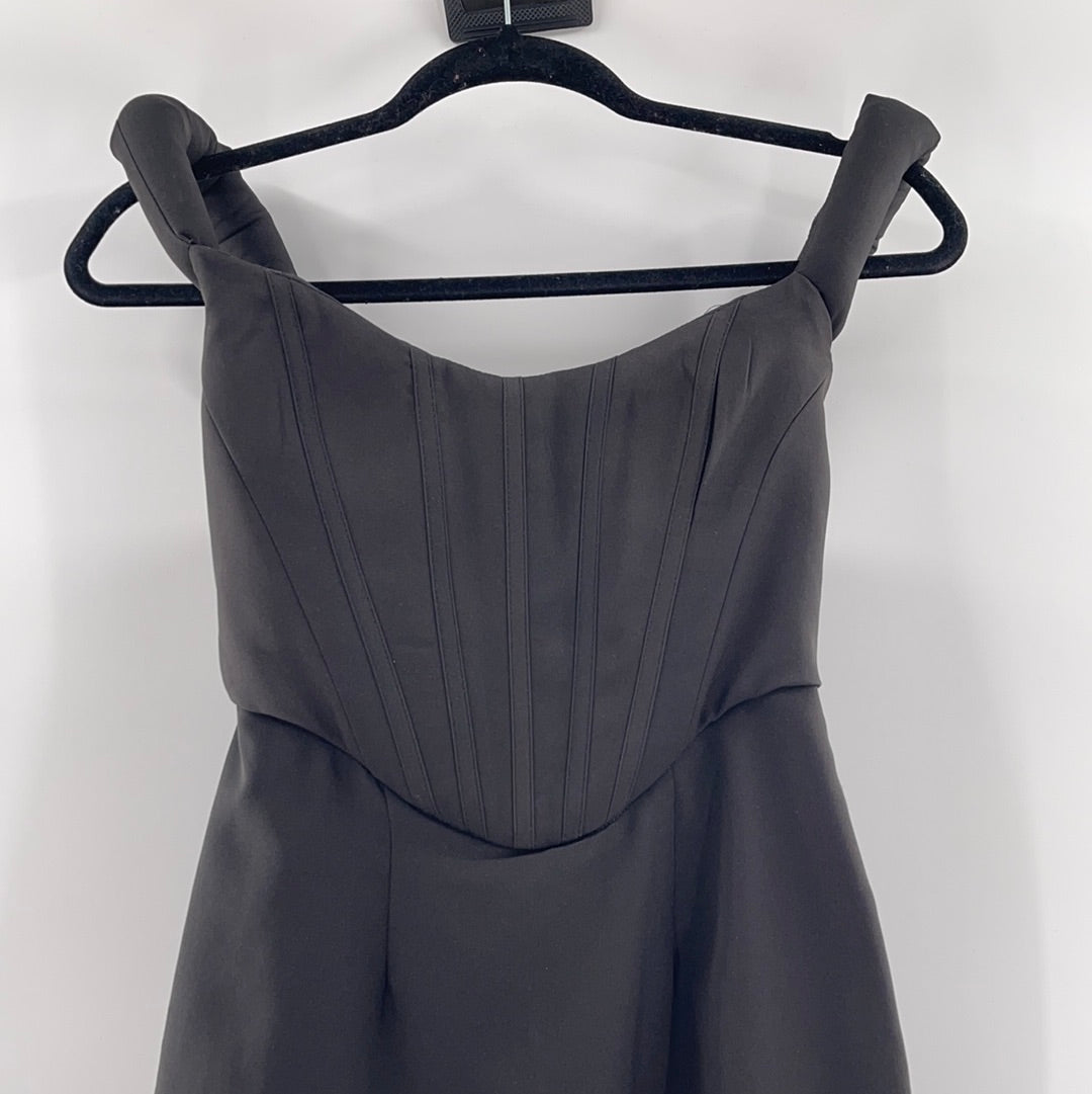 Pretty Little Thing Black Corset Dress (Sz2)