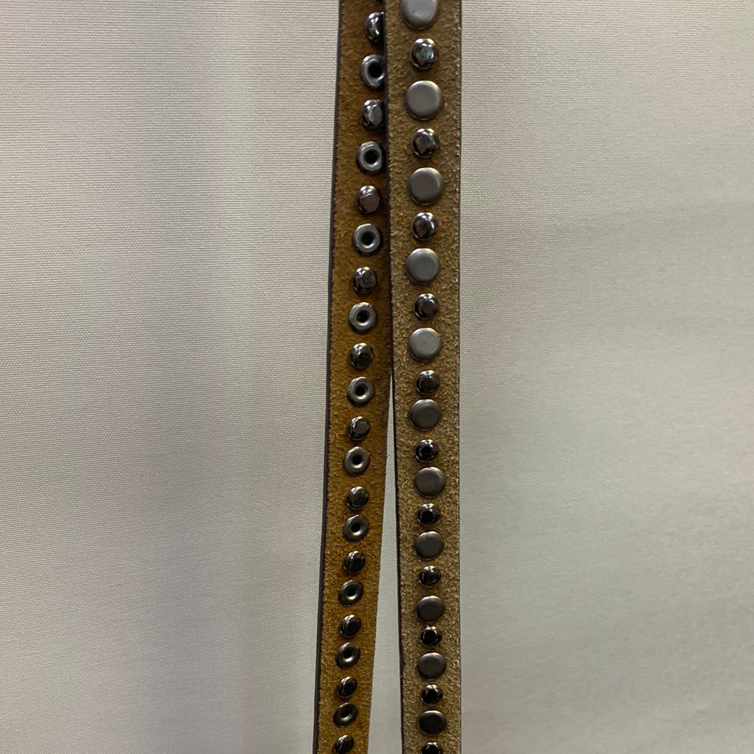 Studded Metallic Texture Belt